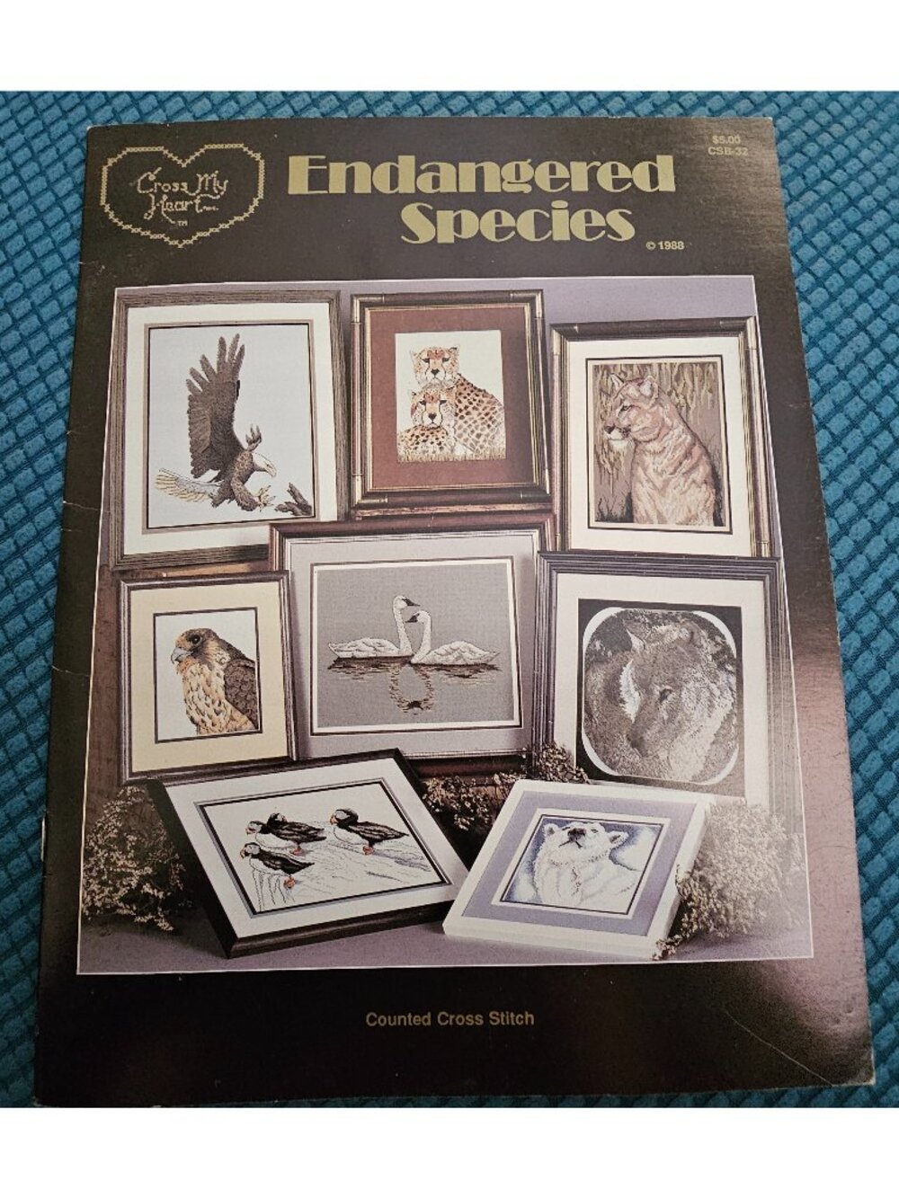 Vintage Cross My Heart Endangered Species CSB-32 Cross Stitch Patterns